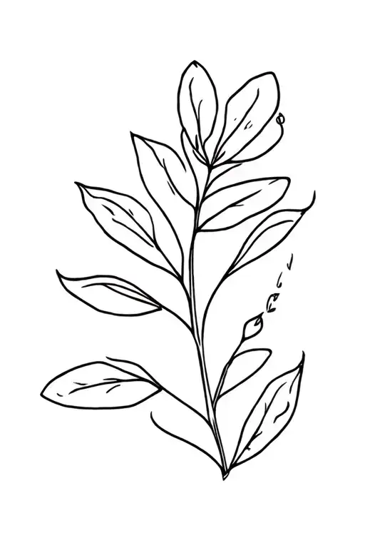 Olive Flower And Leaf