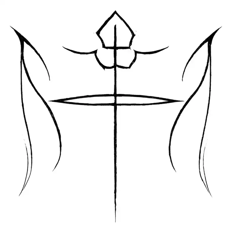 The Cross And Dayak Design