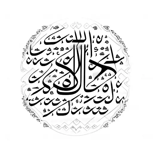 Text In Arabic On The Neck