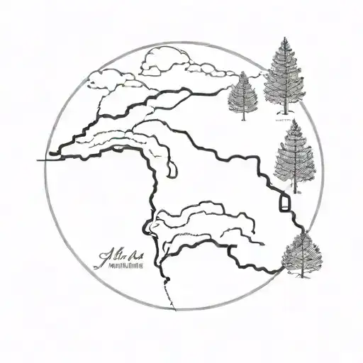 Create A Minimalist Design Featuring The Provinces Of New Brunswick And Alberta Intertwined