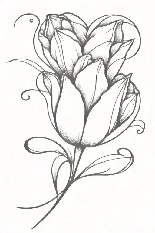Tulip Flower And Infinity Symbol