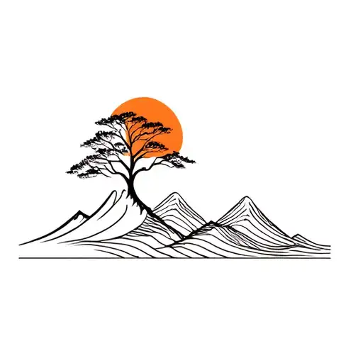 Sun Mountain Wave Tree