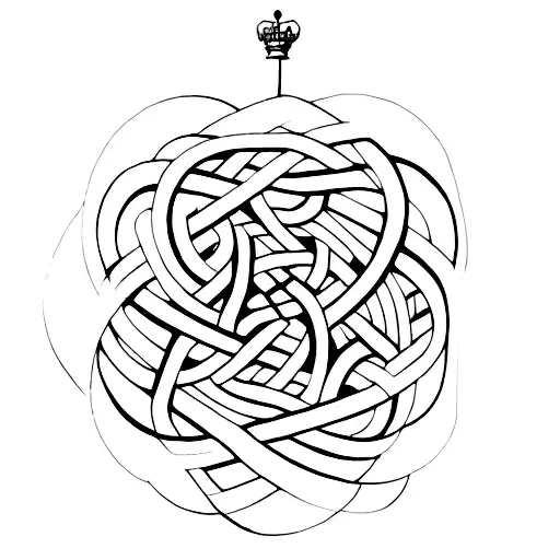 An Infinity Symbol Intertwined With Chess Pieces