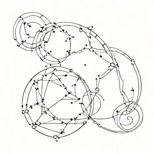Scorpio And Sagittarius Constellation Intertwined Symbolizing