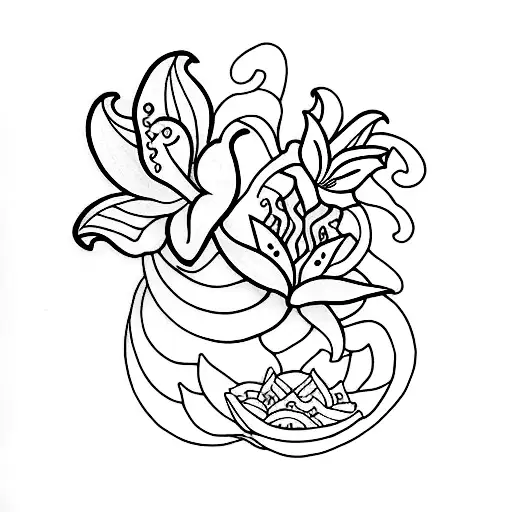 Create Tattoo That Symbolises Diamond Lily Horse