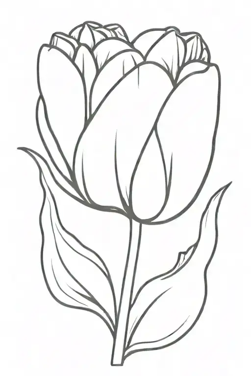 Tulip Flower For Small Tattoo For Ankle Very Simple An Dainty