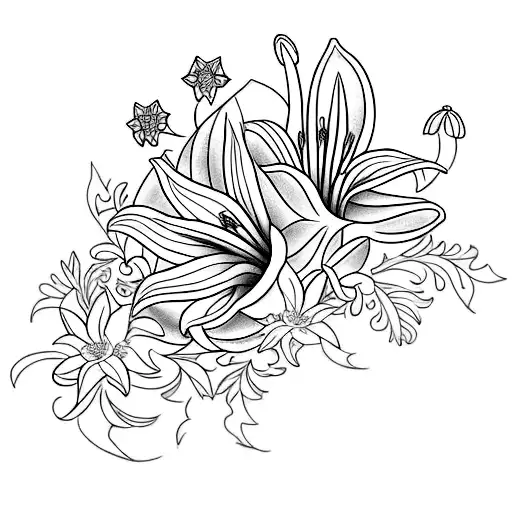 Create Tattoo That Symbolises Diamond Lily
