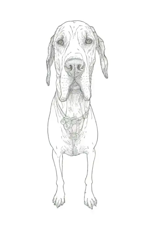 My Great Dane Simple Line