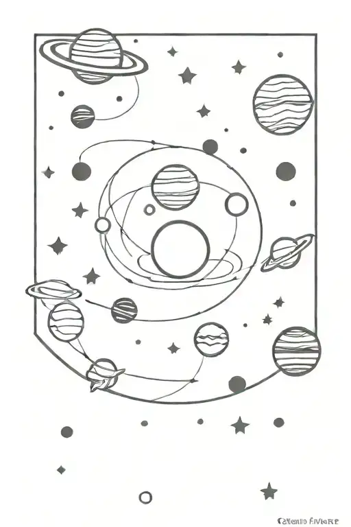 Galaxy Filled With Planets And Stars