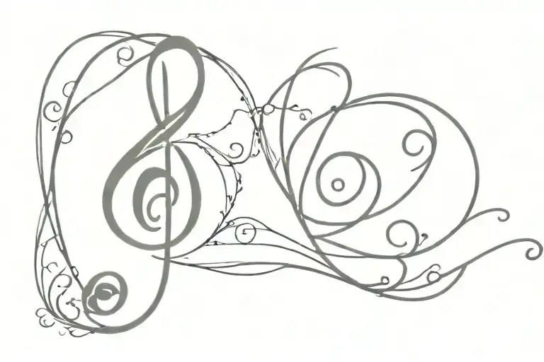 Treble Clef With Word Hope