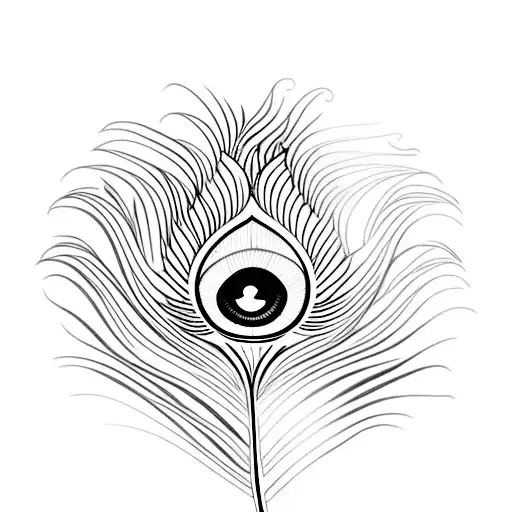 Peacock Feather With And Eye