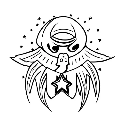 Ghost With A Star And Letter D