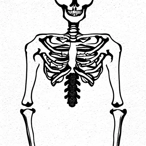 Skeleton Taking Pills But The Pills Are Music Notes