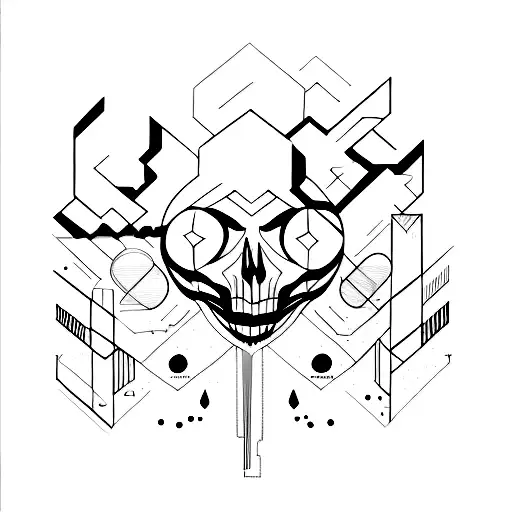 An Abstract Composition Inspired By The Concept Of Darkness And Terror