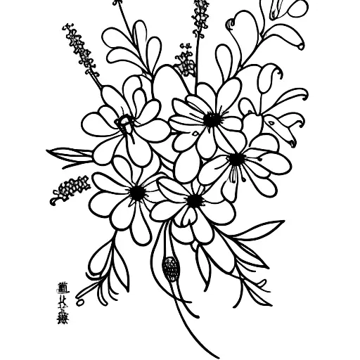 Small Violet Hawthorn And Chrysanthemum Bouquet With Lily Of The Valley