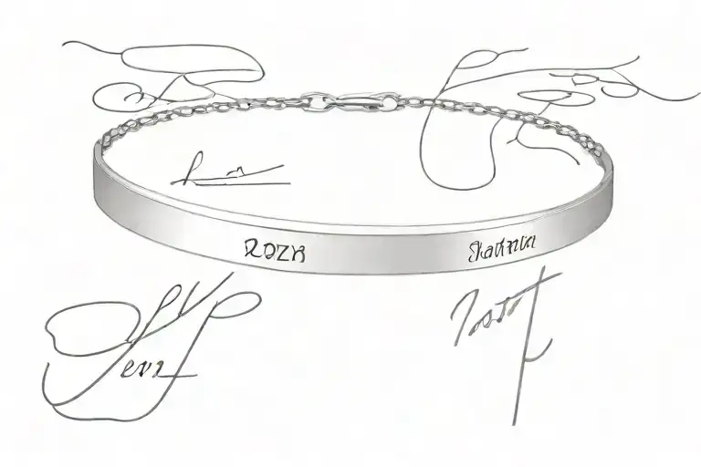 2 Birth Date Bracelet Composed Entirely