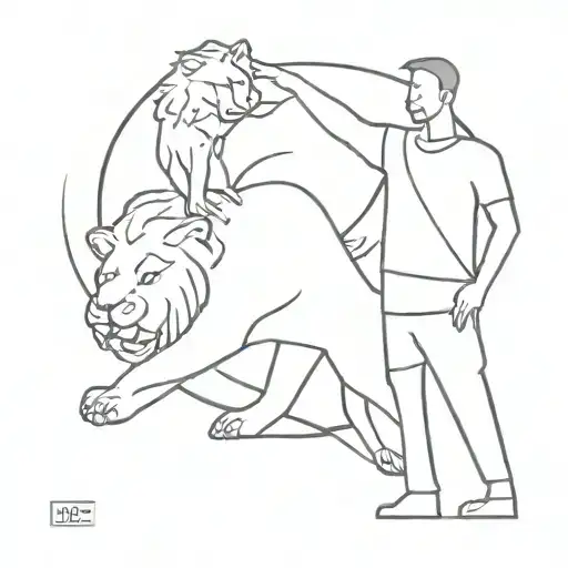 David Killing The Lion And Bear Standing
