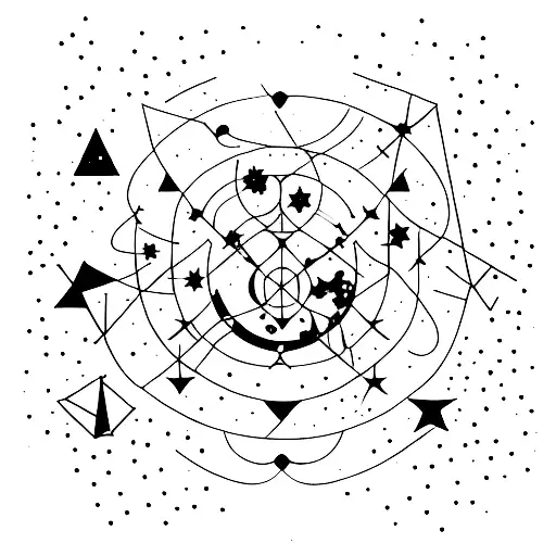 A Wine Glass Filled With Constellations Of Sagittarius