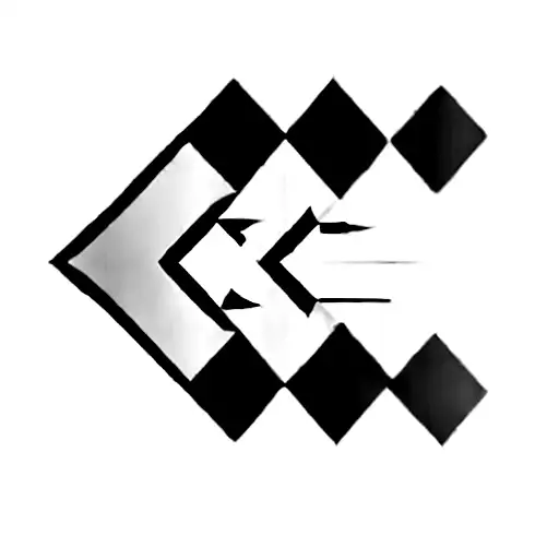 A Black And White Arrow