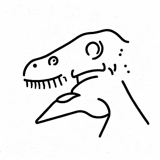 A Grumpy Dinosaur Smoking A Cigarette