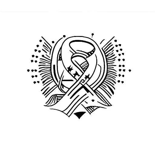 Ekg Line Donate Life Flag