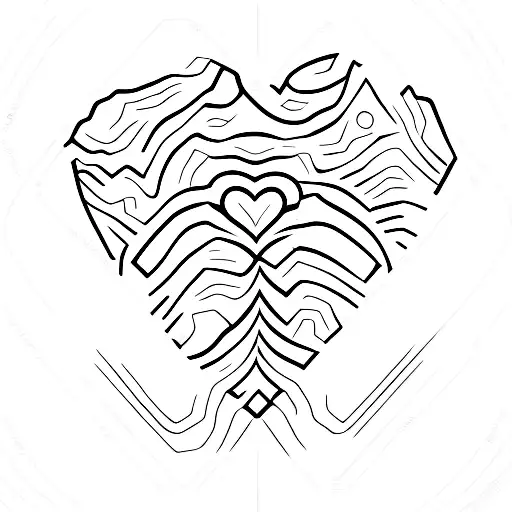 Echocardiogram Line Donate Life Flag