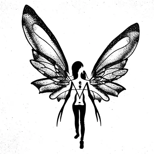 A Sedentary Skinny Demon With Fairy Wings