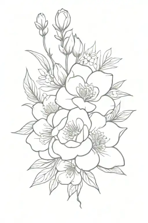 Birth Flower Bouquet May March February