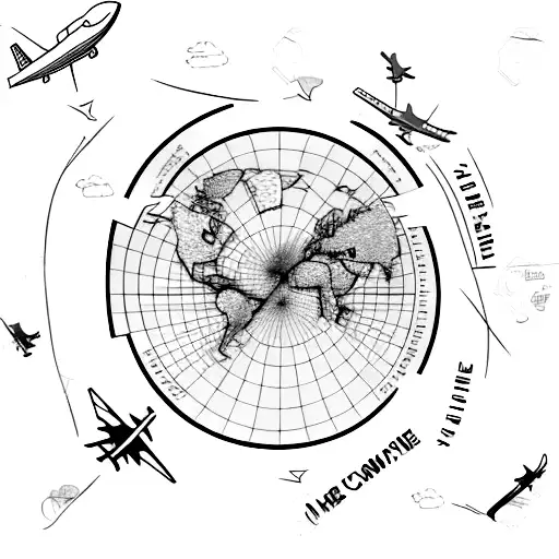 A World Map With Airplane Icons Marking All The Places The Client Has Traveled