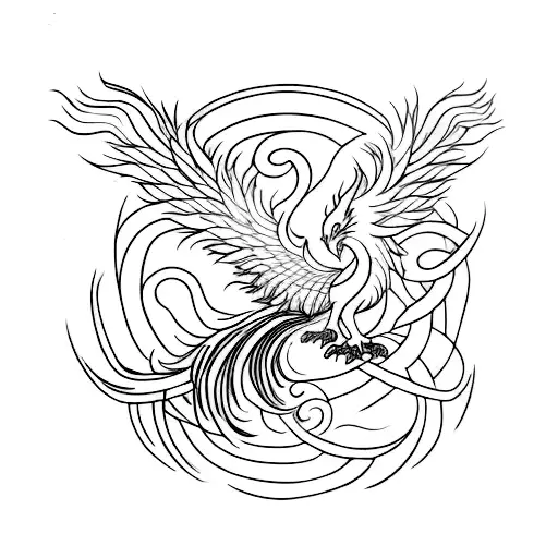 A Tattoo Of A Phoenix