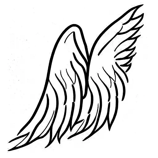 Angel Wings Up With The Word Trust