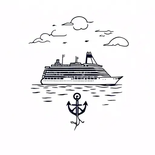 Cruise Ship With Anchor