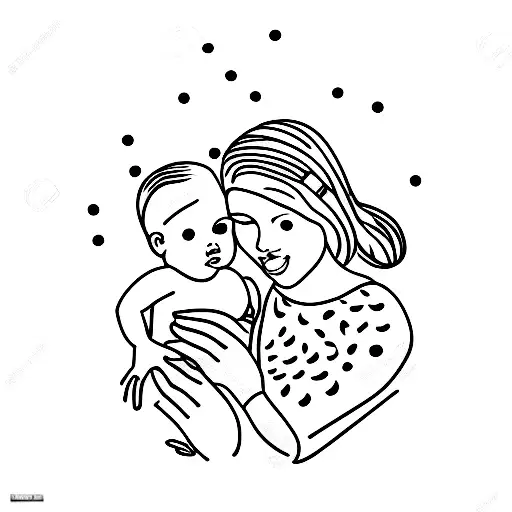 Baby Handprint And Mom