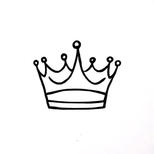 Simple Crown Tattoo For Men