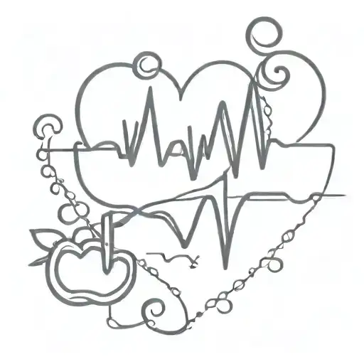 Sinus Rhythm With 3 Hearts Symbolizing Love