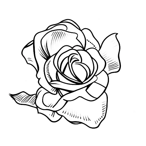 Rose With Cursive Writing
