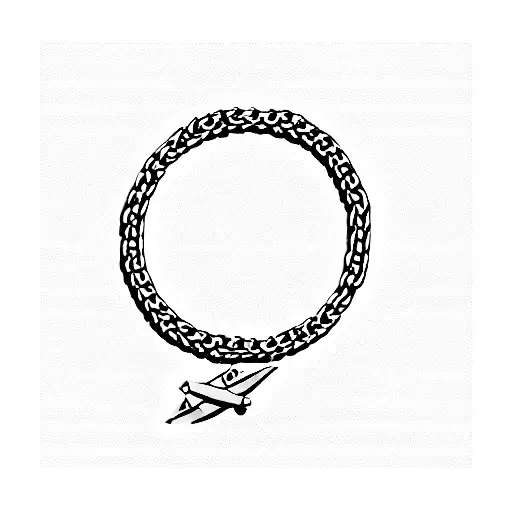 Chain Bracelet With Airplane Pendant