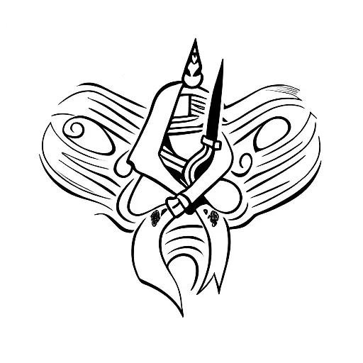 Spear With Athena Lettering