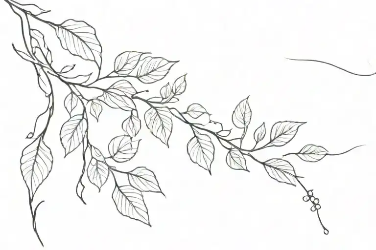 Soft Leaves In A Vine