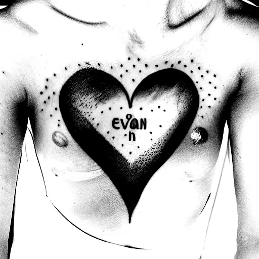 Heart Shape With The Word Evan