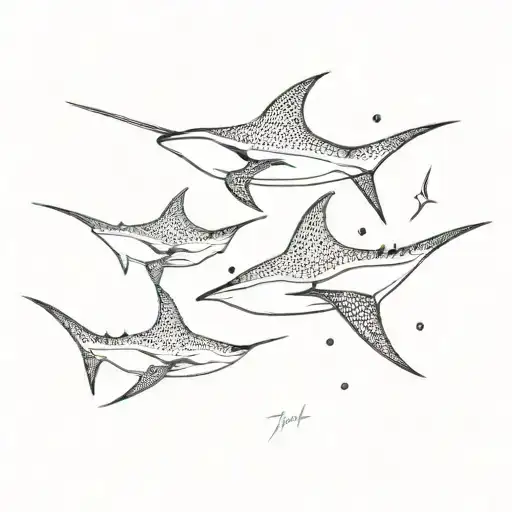 Eagle Rays Swimming