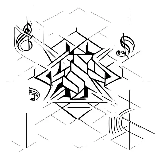 Incorporate The Symbols Of Calisthenics And Music Into A Single Tattoo Design