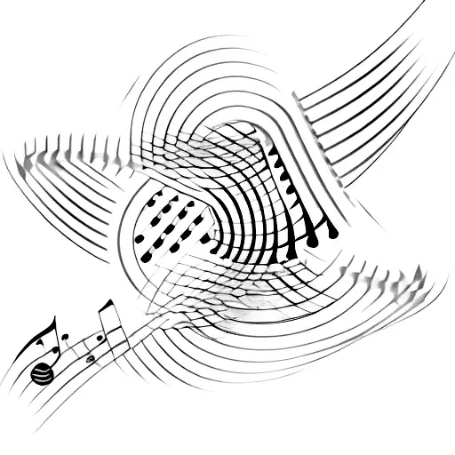 Guitar Strings Transforming Into Sound Waves