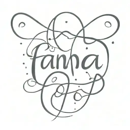 Design A Minimalist Tattoo Featuring The Word 'Fanaa' In A Unique Font