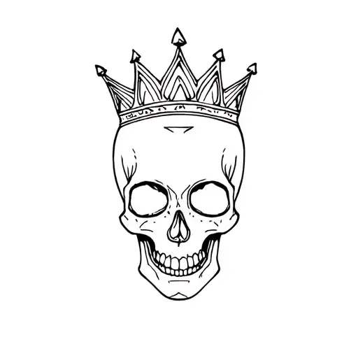 Feminine Skull With A Crown