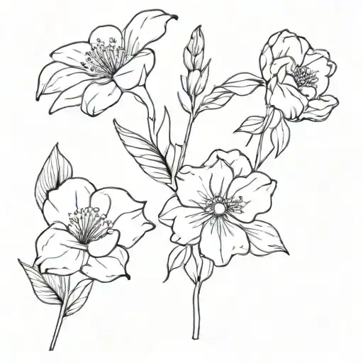 April May February Birth Flowers Bouquet