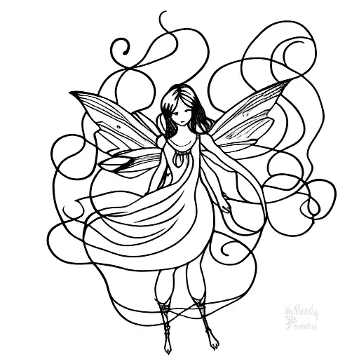 Fairy With Vines Around Her