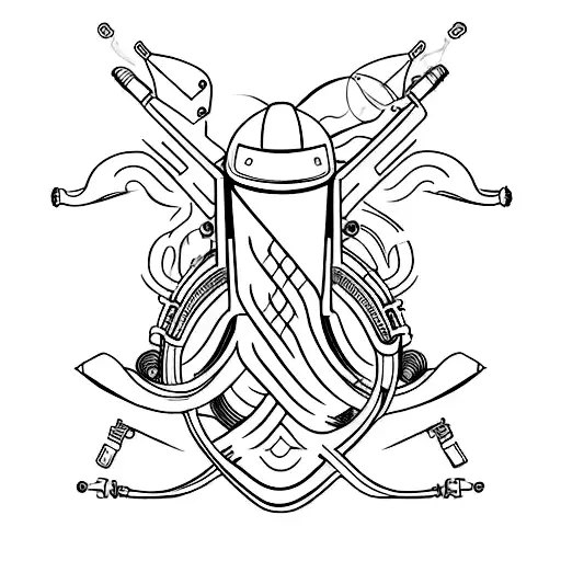 A Futuristic Motorcycle With An Infinity Symbol Exhaust Pipe