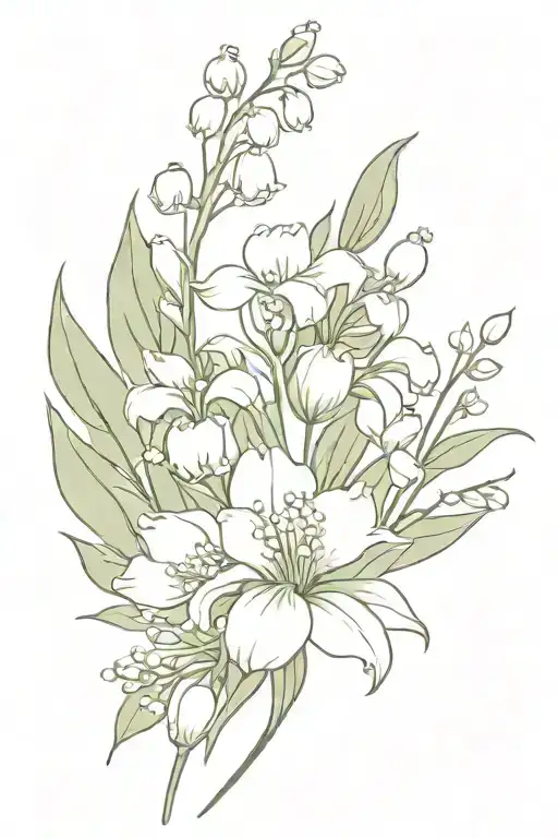 Lily Of The Valley And Carnation Flower Bouquet