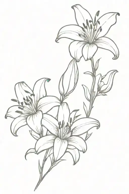 Lily Flowers On Forearm